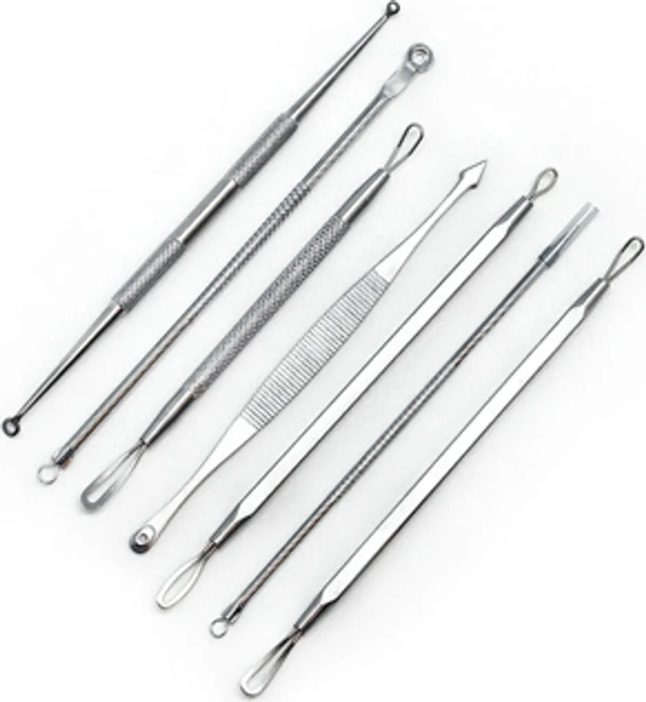 Set Comedoni Bianco: Estrattore Punti Neri Professionale in Acciaio