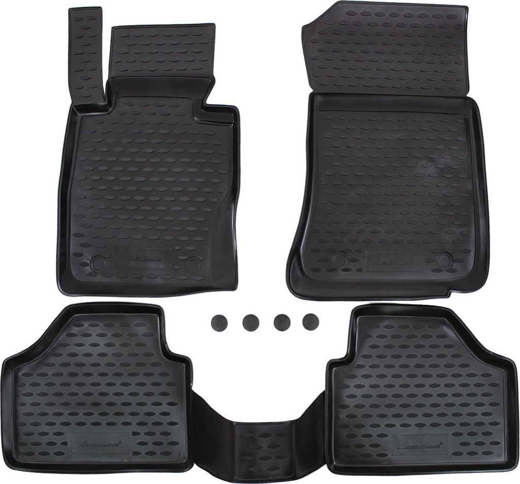 J&J AUTOMOTIVE | 3D Design Gummimatten Gummifußmatten Für BMW X1 E84 2009-2015, Schwarz, Anti-Rutsch, Ohne Geruch, mit Tunnel, Allwetter, 3cm Hoh...