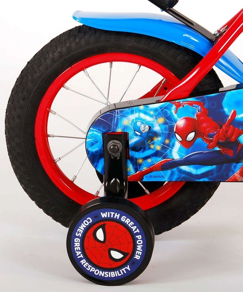 Dino Bikes Spiderman Fahrrad 16 Zoll - Kinderfahrrad Mit Stützrädern