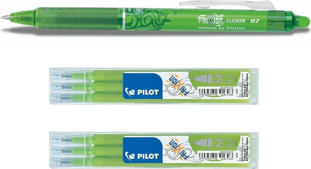 Frixion Clicker 0.7 hellgrün + 6 Ersatzminen hellgrün