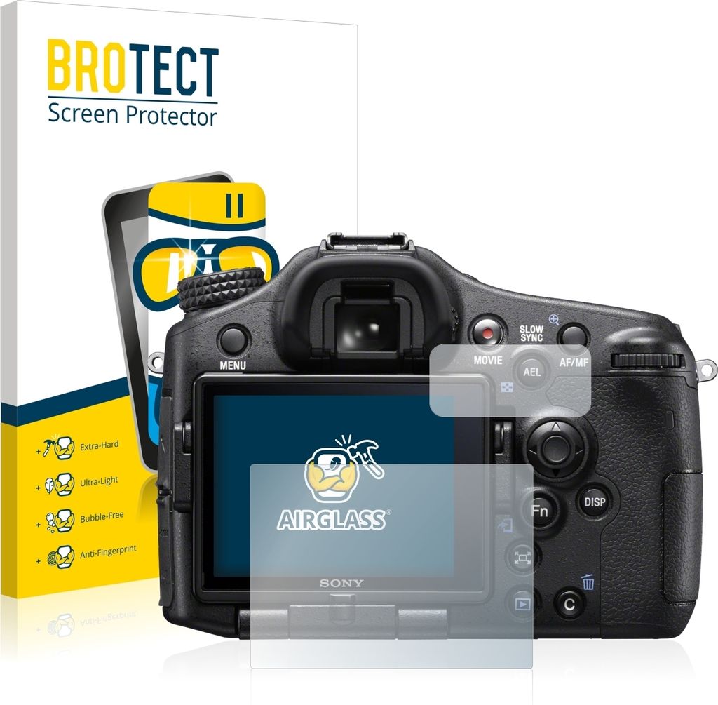 BROTECT Schutzglas für Sony Alpha 77 II (SLT-A77 II) Schutzfolie Panzer Folie Glas Display Schutz klar
