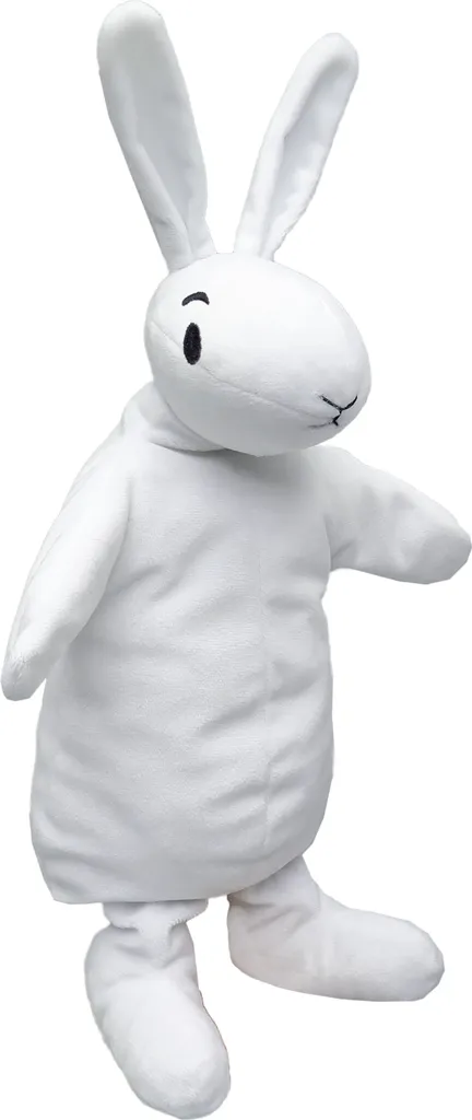 Peluche Lapin Bob 42cm : Marionnette pour Calmer et Amuser Bébé