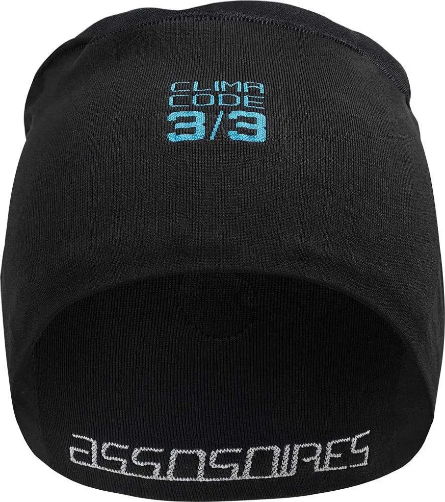 Assos Winter P1 Sous-Casque Vélo pour Rouler par Temps Froid Noir 51-58