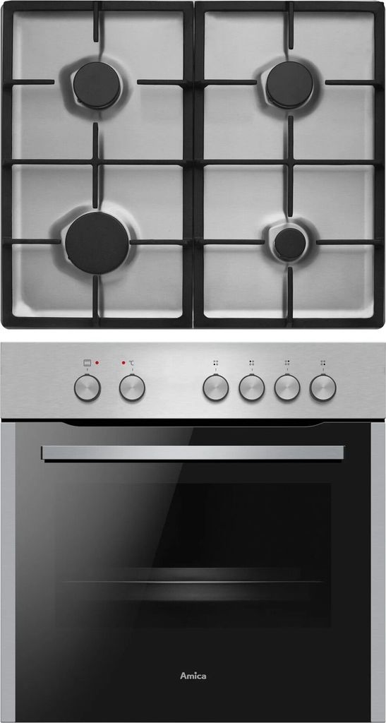 Amica EHEG 933 101 E, Gaskochfeld, 4 Zone(n), Edelstahl, Produktbild 