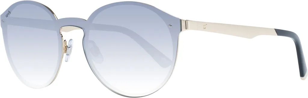 Lunettes de soleil rondes en métal rose or Web Eyewear pour un look chic