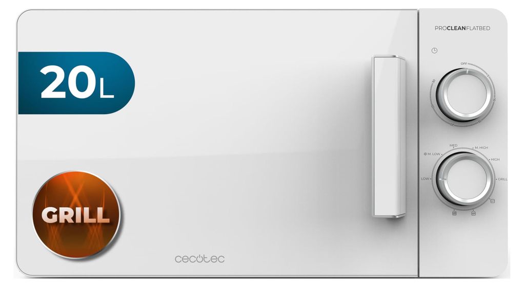 Cecotec Mikrowelle mit Grill Proclean 3120 Flatbed, Produktbild 