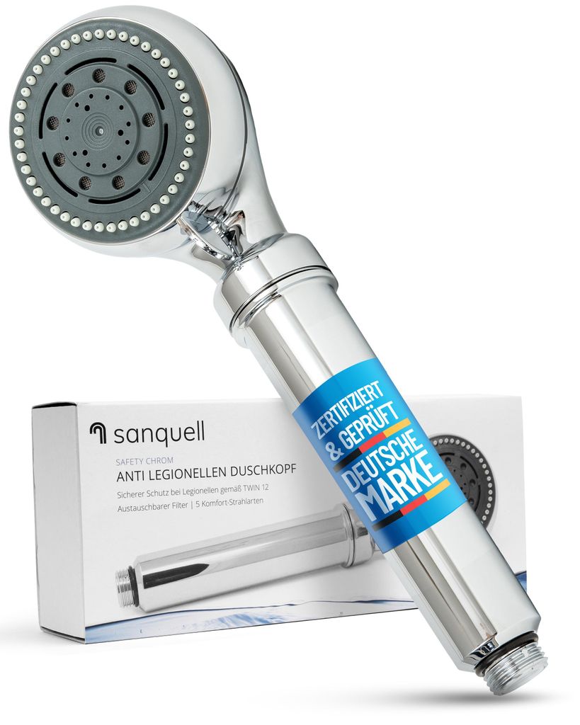 Legionellenfilter Duschkopf Safety Chrom | Medizintechnik | Produktbild 