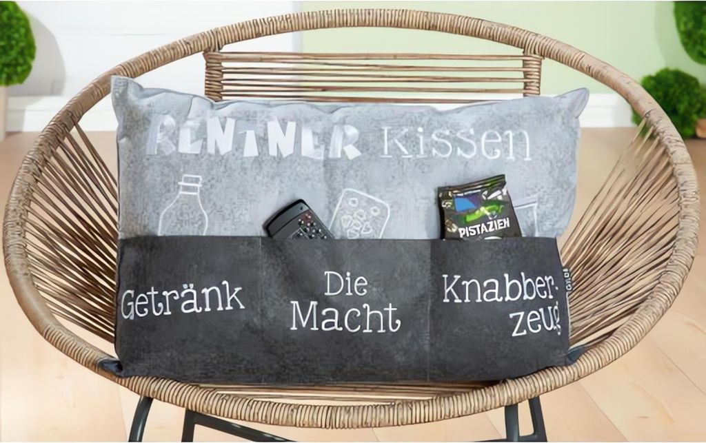 Gilde Kissen, rechteckig, "Rentner Kissen", Schriftzug, Immagine del prodotto 