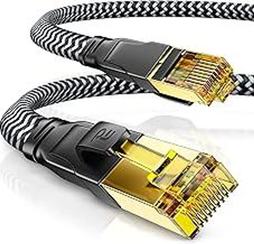 OFFERTA Cavo Ethernet Cat 7 CSL 1m | Velocità 10Gbps Piatto Nero