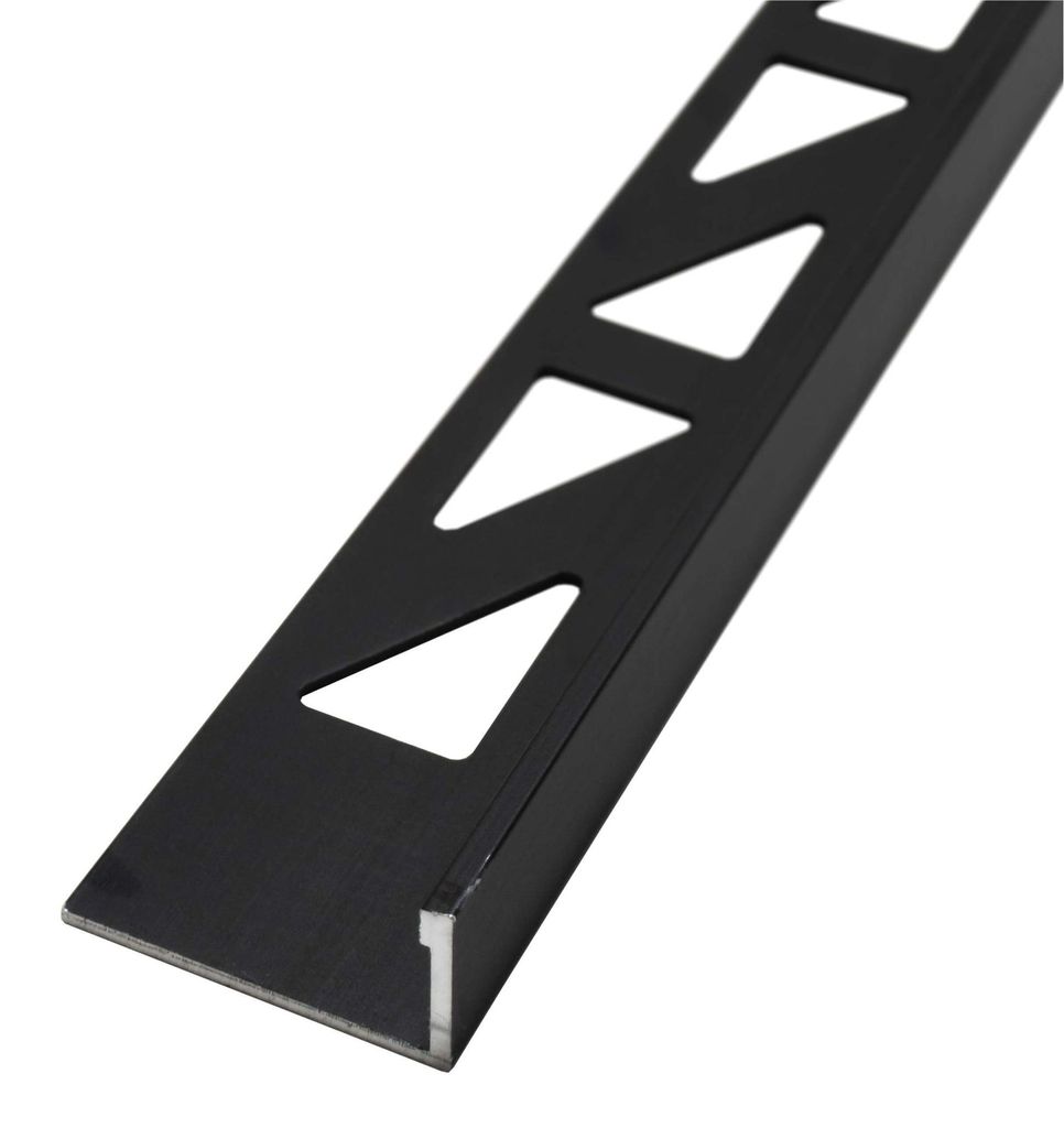 Dalsys 2,5m Fliesenschiene, L Profil, 8mm, Schwarz, Produktbild 