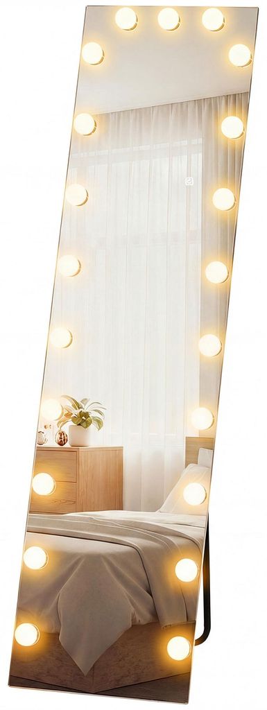 HOMCOM Ganzkörperspiegel, 150 x 40 cm, RGB-LED staande Productafbeelding 