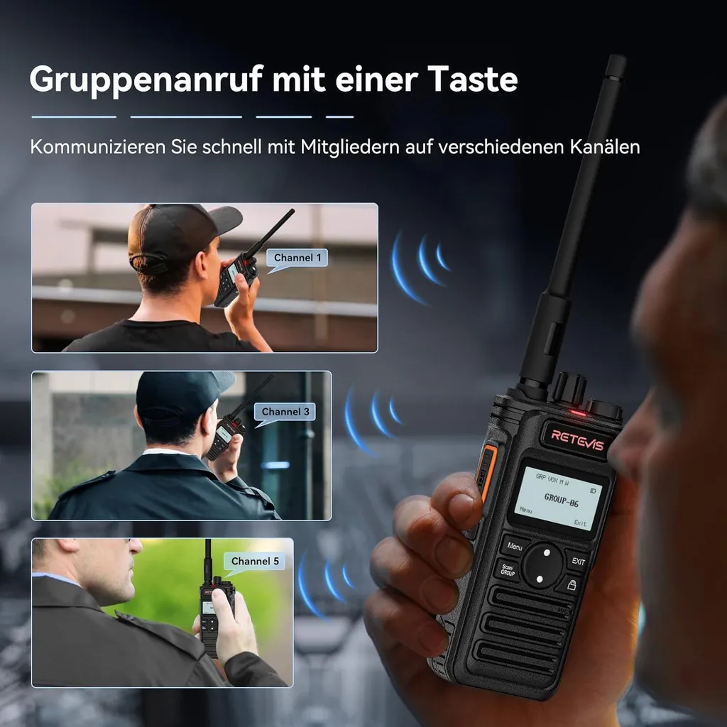Talkie-walkie Professionnel Retevis RT86S Anti-Interférence LCD Type-C
