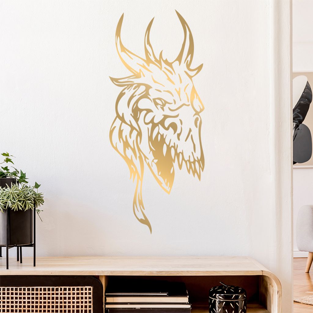 Uralt Drache Wandtattoo in 6 Größen - Wandaufkleber Wall Sticker - Dekoration, Küche, Wohnzimmer, Schlafzimmer, Badezimmer