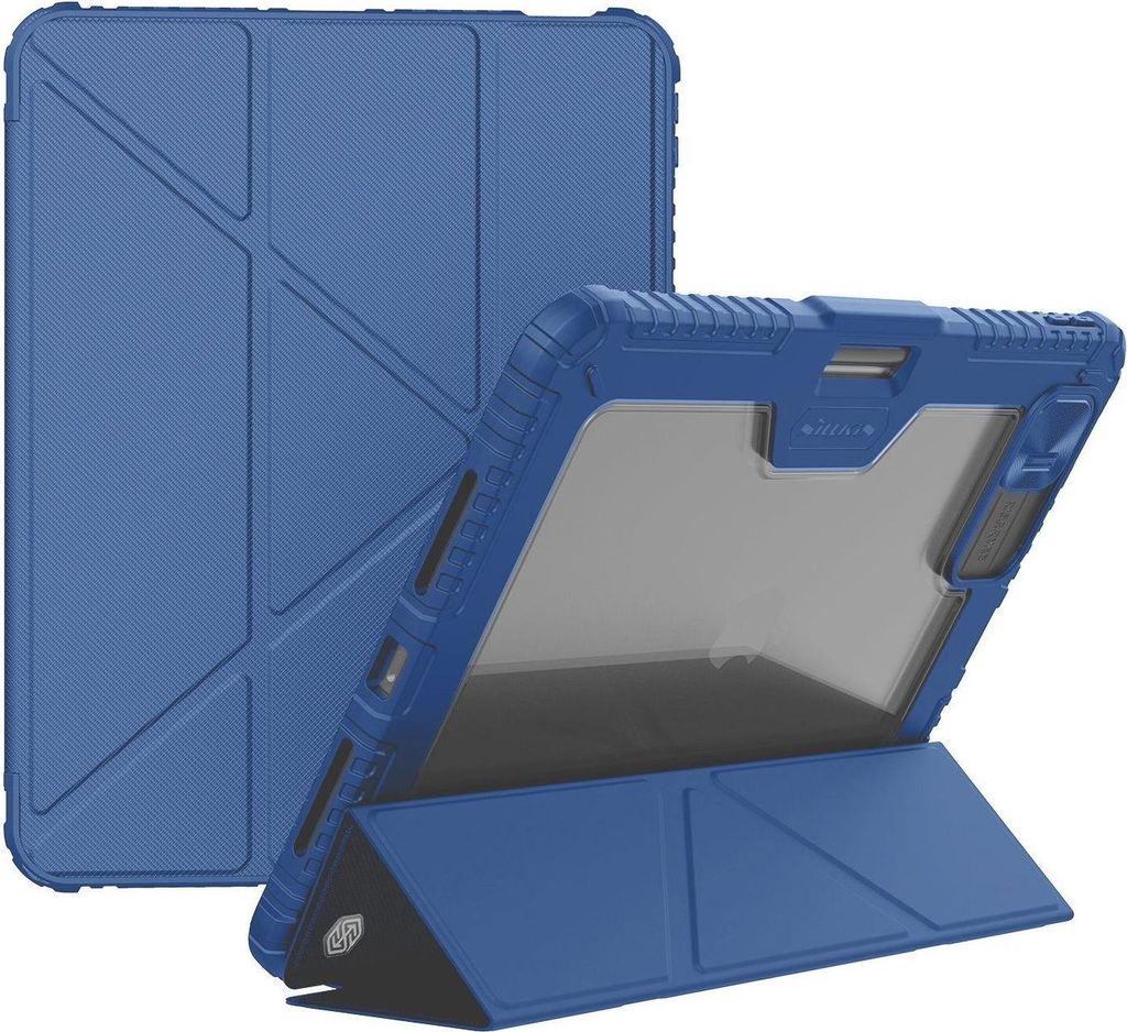 Nillkin Bumper PRO Protective Stand Case Multi-Winkel pro iPad Pro 11 2024 Sapphire Blue