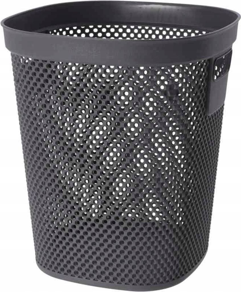 Excellent Houseware Wäschekorb, Polypropylen, 26x26x30 cm, 12,5 l, schwarz