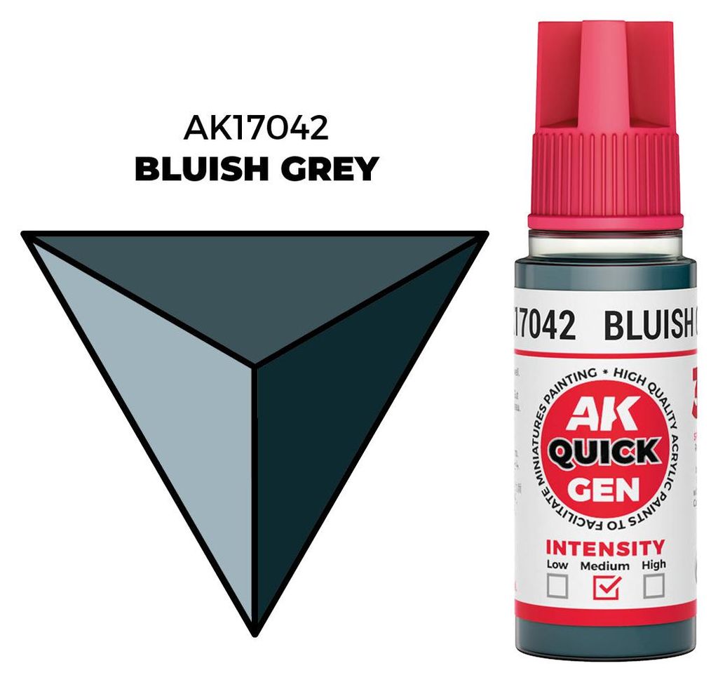AK Interactive AK17042 - Generic Colors - Bluish Grey (18ml) - Neu