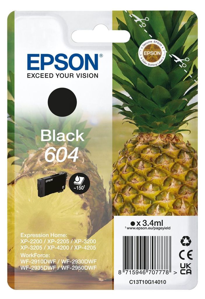 Epson 604 – 3,4 ml – čierna – originál – blister s Obrázok produktu 