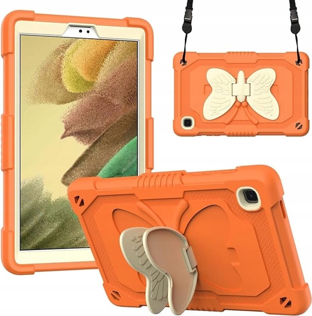Tasche für iPad 10.2" mit Butterfly-Ständer und Schultergurt Orange