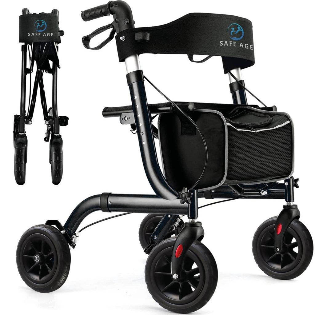 Safe Age® Rollator: Leicht und faltbar – mit Sitzfunktion – Produktbild 