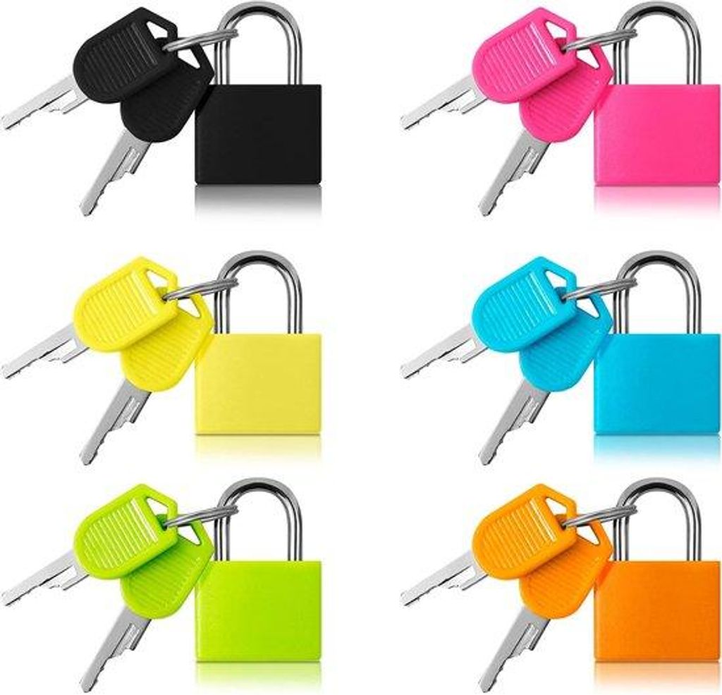 Cadenas de sécurité pour valises, lot de 6, petits cadenas Image du produit 