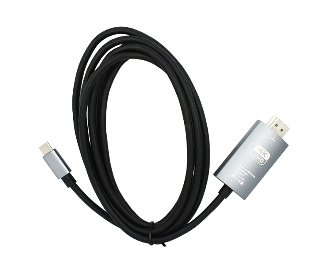 4K*2K-Bildschirmprojektor Typ-C-auf-HDMI-High-Definition-Kabel für denselben Bildschirm Mobiles TV-Computer-Plug-and-Play-Adapterkabel (2 Meter)