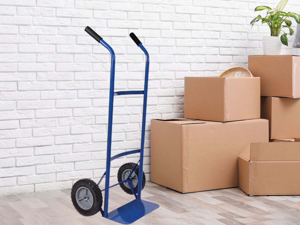 Toolland Trolley, mit ergonomischen Griffen, Stahl, blau, Tragfähigkeit 80 kg
