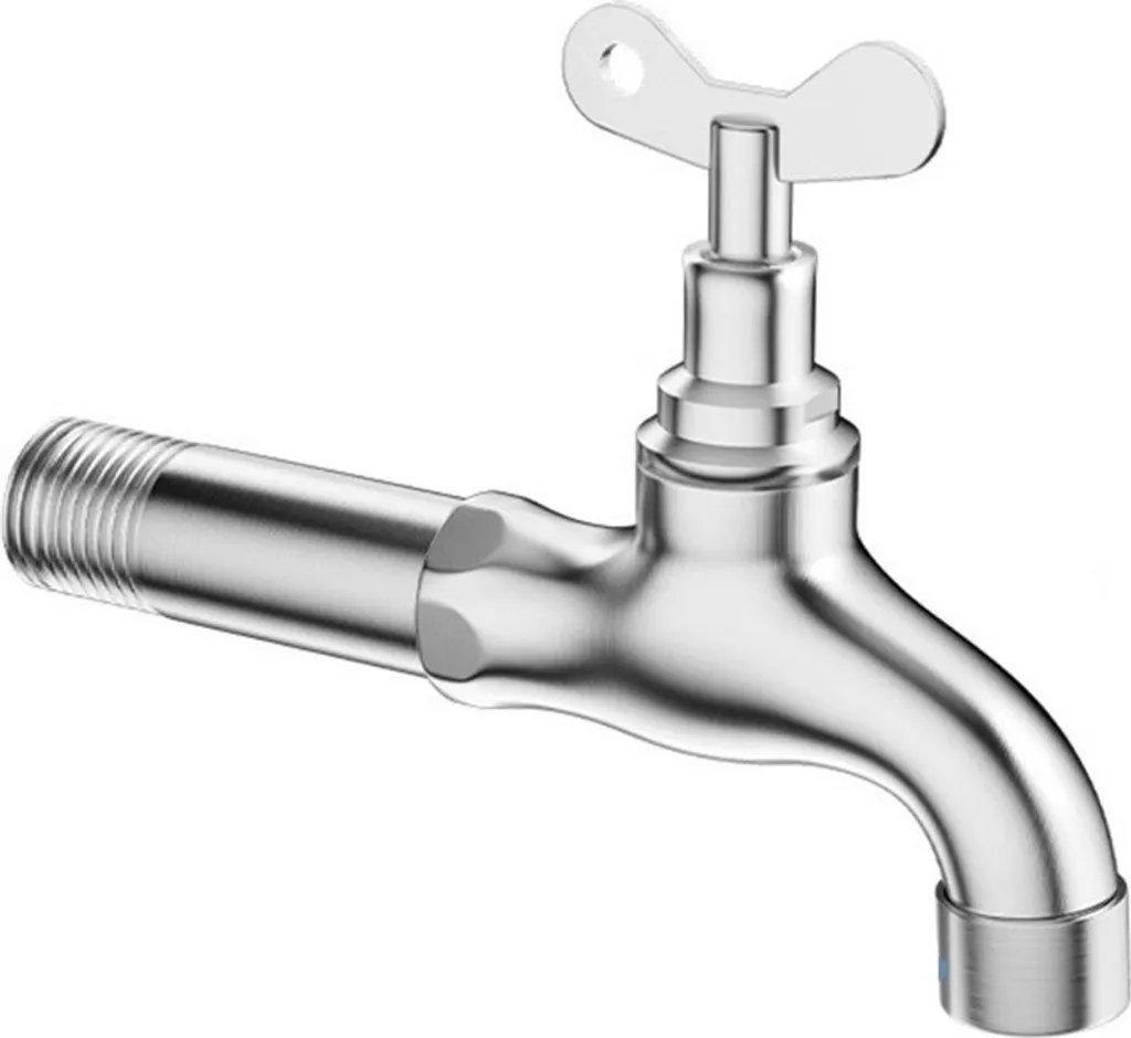 Rubinetto con Chiave Esterno 13cm Inox | Valvola Sicurezza Acqua