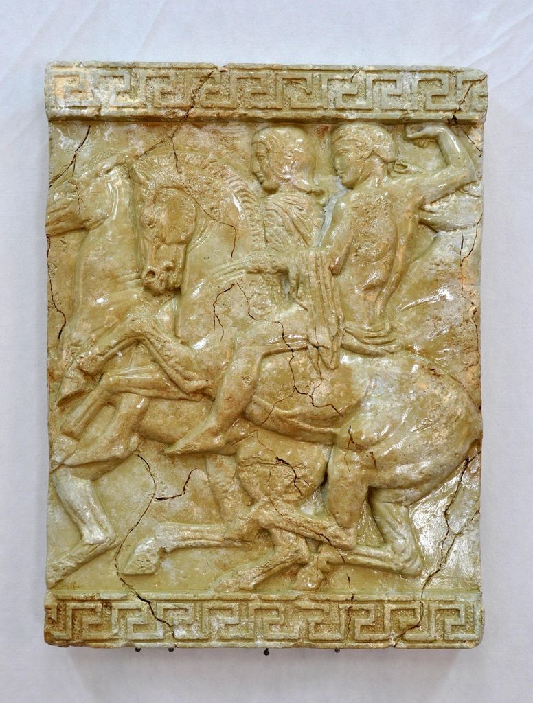 Alexander der Große Wandrelief Antik Relief Wand Gemälde Bild Handarbeit Pferd