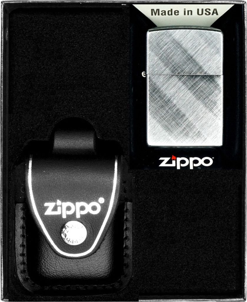 Feuerzeug-Set ZIPPO DIAGONAL WAVE Geschenk No3