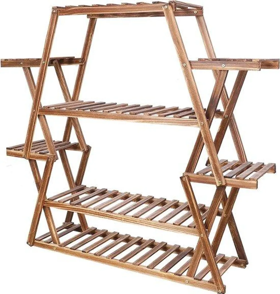 Table de culture bois 6 zones : potager surélevé pour 10 plantes variées