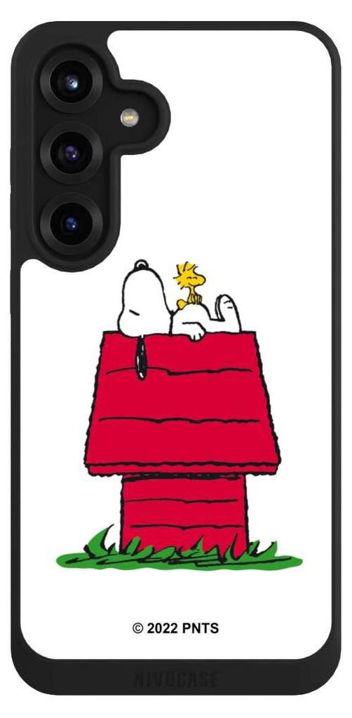 NIVOCASE Handyhülle für Samsung Galaxy S25+ Hülle NIVOpure Case Schwarz Offizielles Lizenzprodukt Peanuts Snoopy