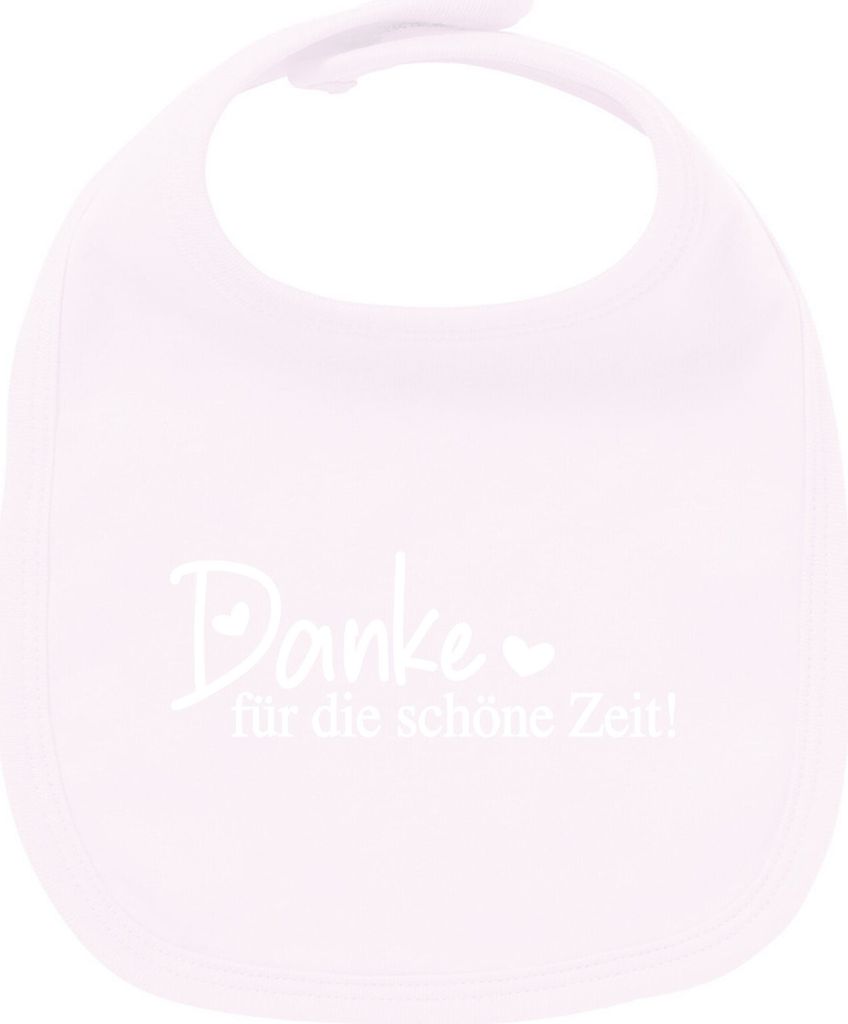 Huuraa Unisex Babylatz Danke für die schöne Zeit Herzen Geschenk Babypink Baumwolle Danke für die schöne Zeit Mitbringsel