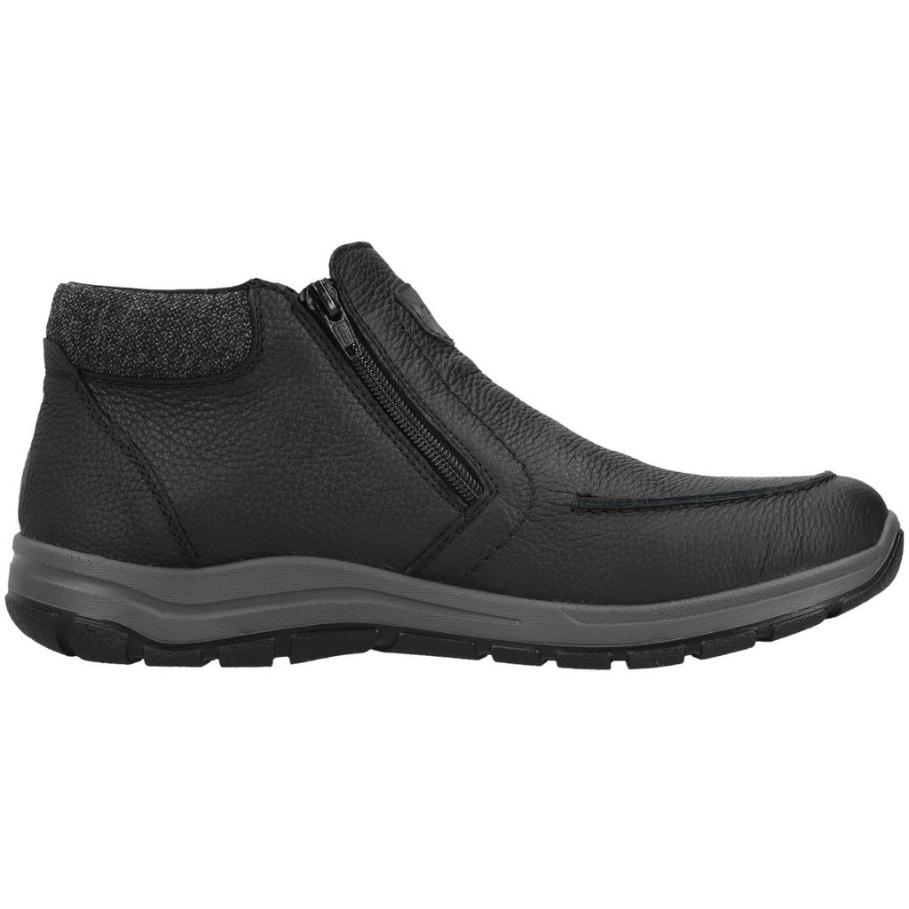 Rieker Stivali Chelsea Uomo In Pelle Nera – Modello 35382-00, Fodera Calda In Pile, Membrana Impermeabile Tex, Tomaia Morbida