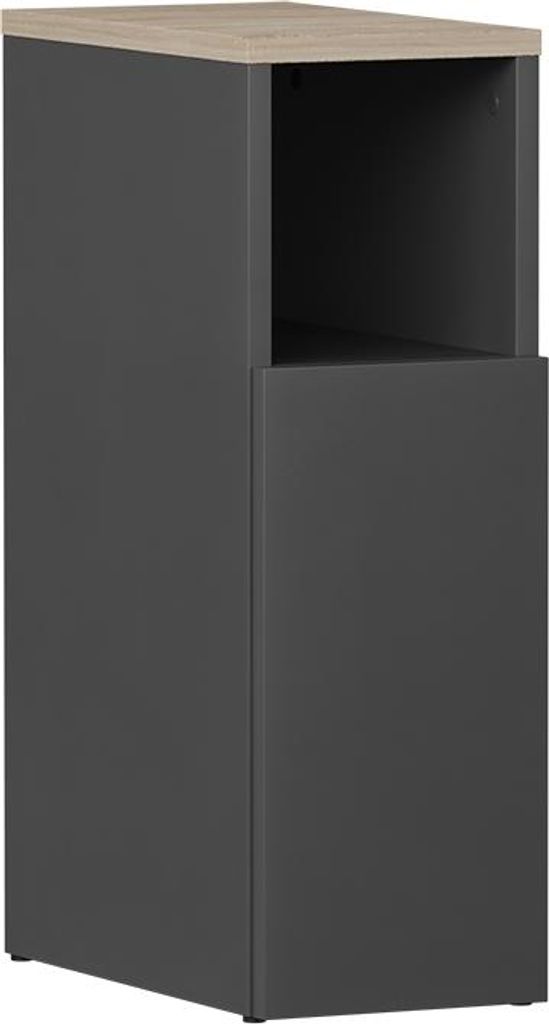 Nachttisch Vicco Enton Anthrazit/Sonoma 20 x 59.5 cm mit 1 Produktbild 