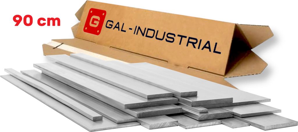 GAL-INDUSTRIAL | Aluminium Flachprofil - 50x3 mm – 90cm - Zuschnitt nach Maß