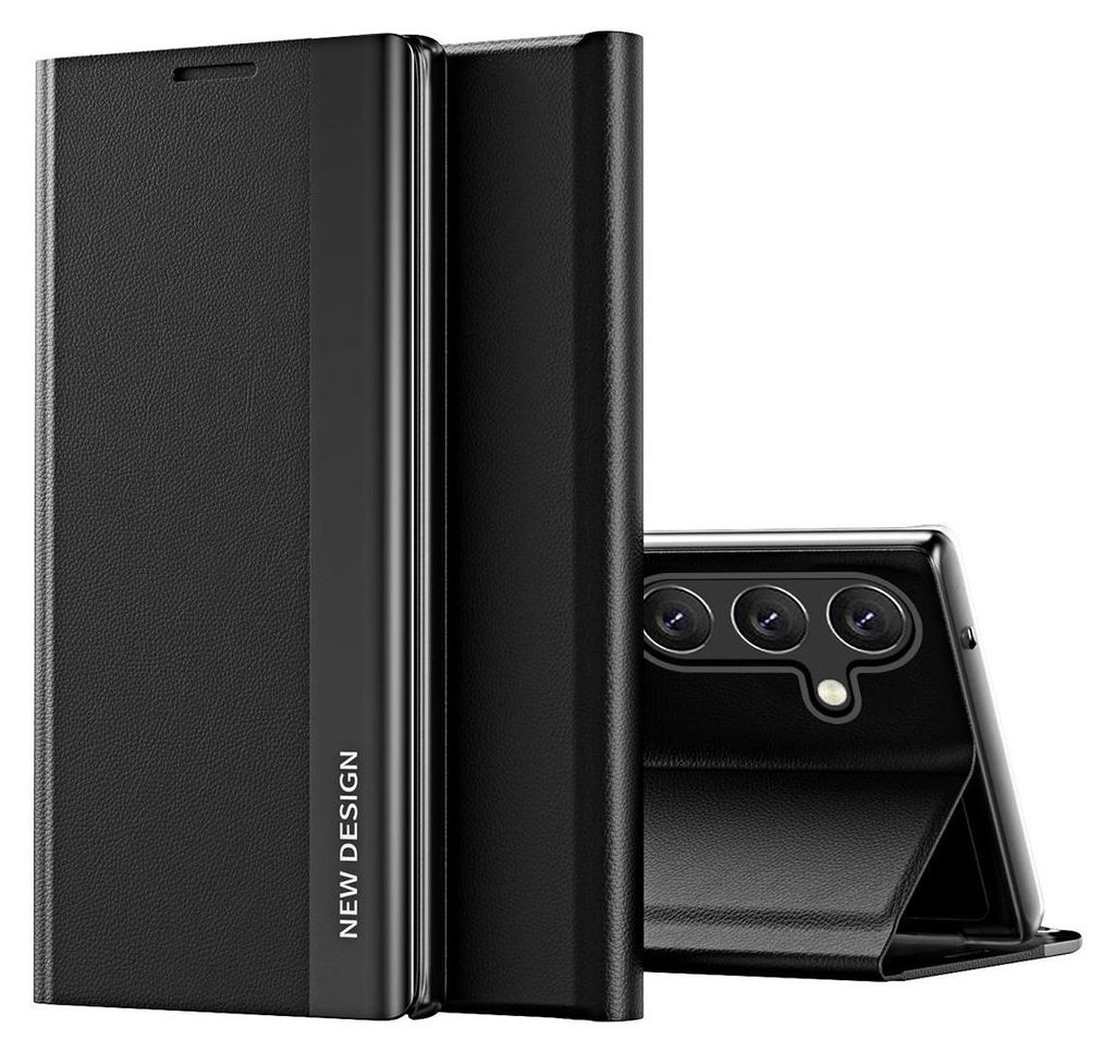 Galaxy S26 Hülle, Leder PolyurethanMagnetisch Klapp Stand Produktbild 