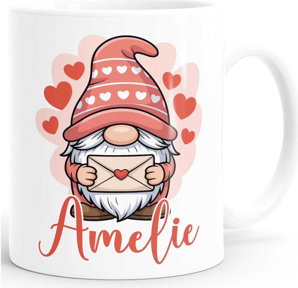 Kindertasse Kunststoff Weihnachten Wichtel personalisierte Namenstasse für Kinder Jungen Mädchen SpecialMe