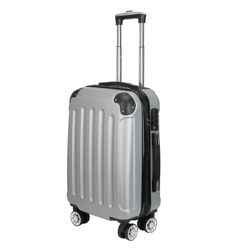 Set Trolley 3 Pezzi Grigio ABS Leggero TSA - Ruote 360 Gradi - 1
