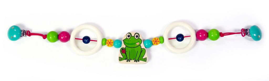 Babyspielzeug Kinderwagenkette Frosch BxLxH 520x30x75mm NEU