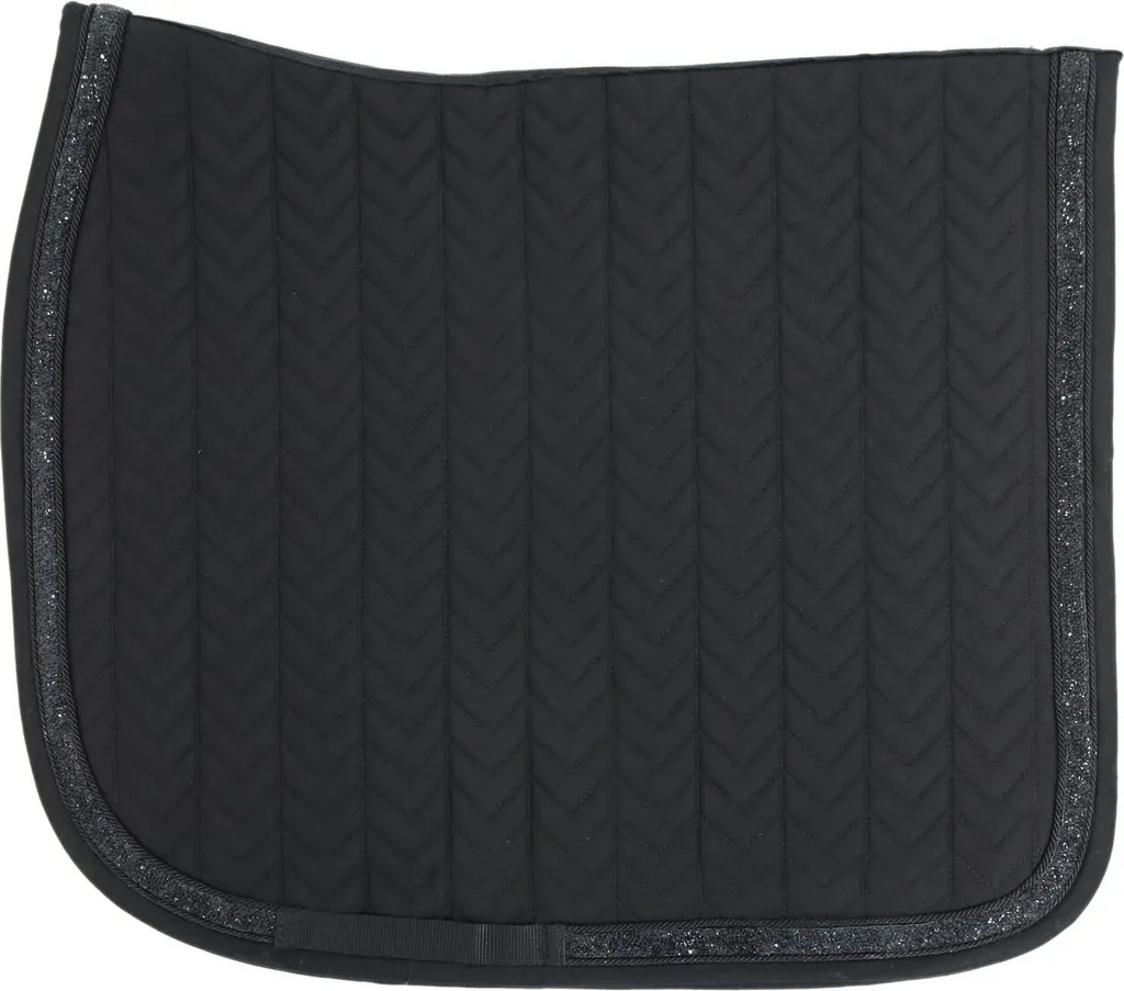 Tapis de Selle de Dressage Noir Glitter Stone Kentucky Horsewear Full
