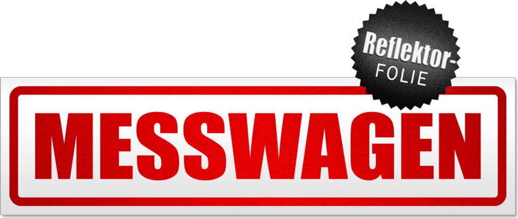 Messwagen Magnetschild Schild magnetisch