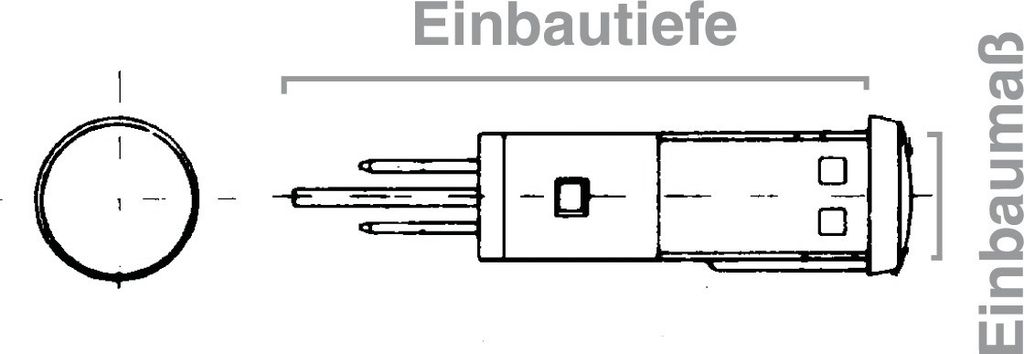 Kontrolllampe gelb rund