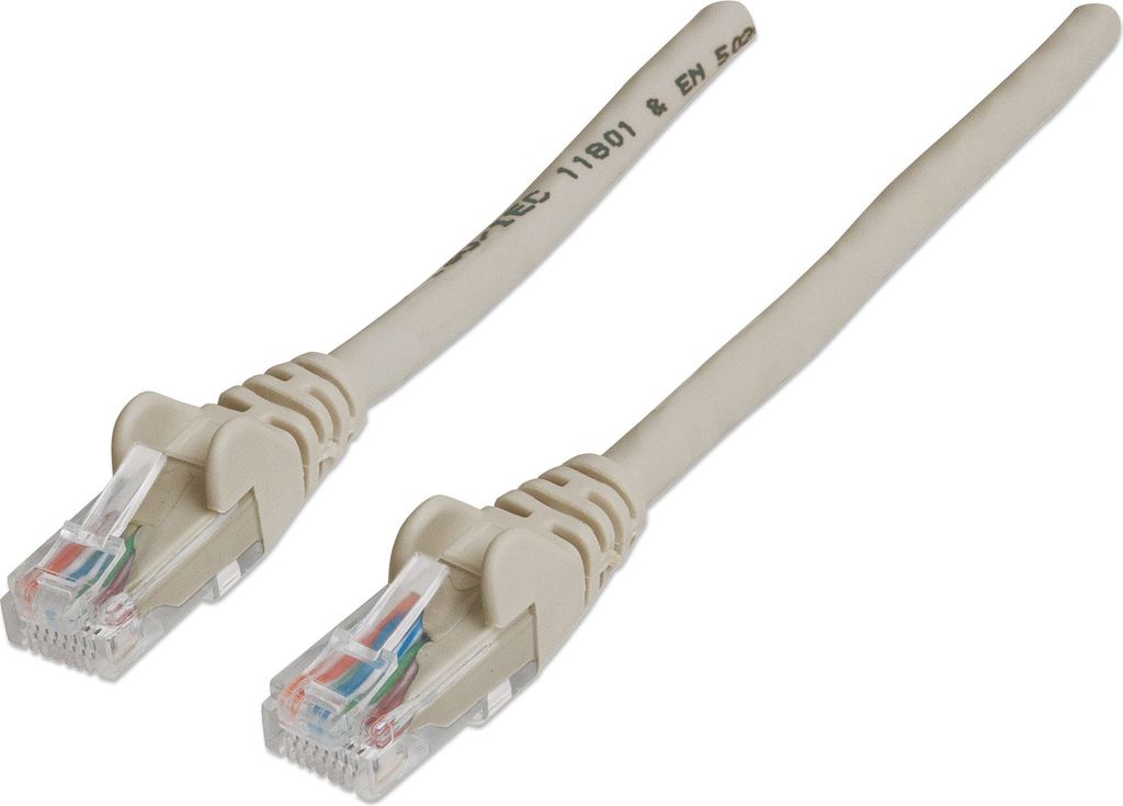 INTELLINET Patchkabel RJ45 U/UTP Cat6 20m Hebelschutz grau