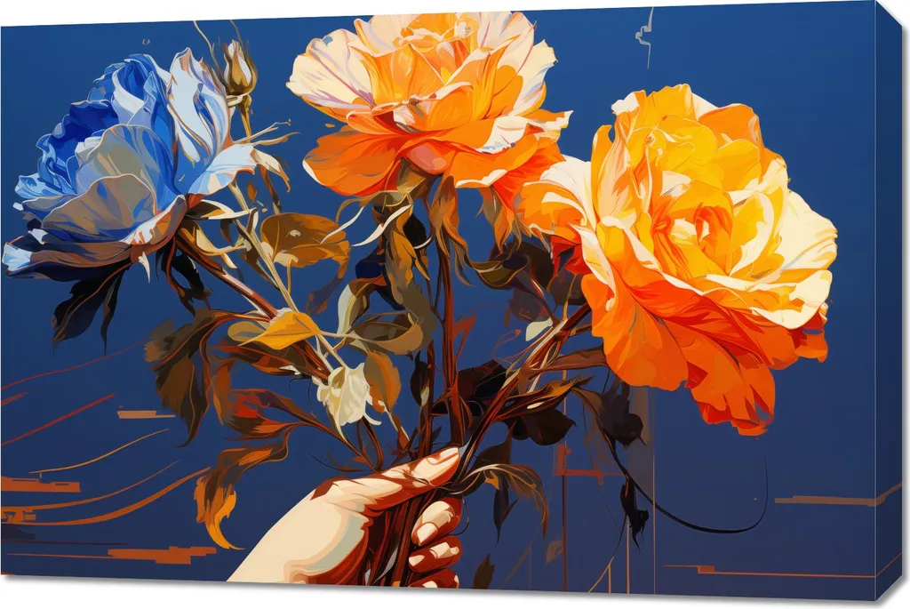 Quadro 90x60 cm Abbraccio Vivace | Stampa su Tela Canvas Alta Qualità