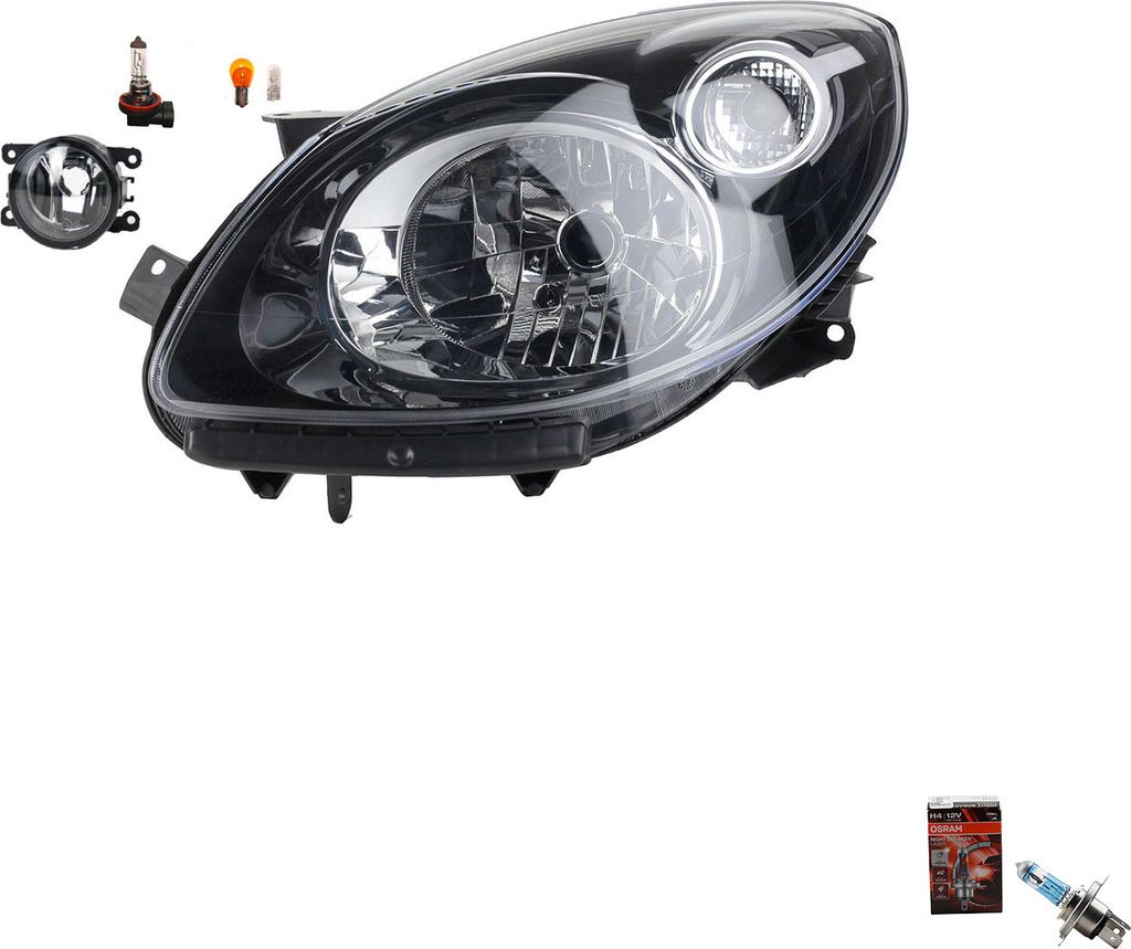 Johns, Scheinwerfer Osram Night Breaker Laser passend für Renault Twingo II 7701064000 260607587R 8200629482 8200074008 6202E1 00006202E1 6710027 000