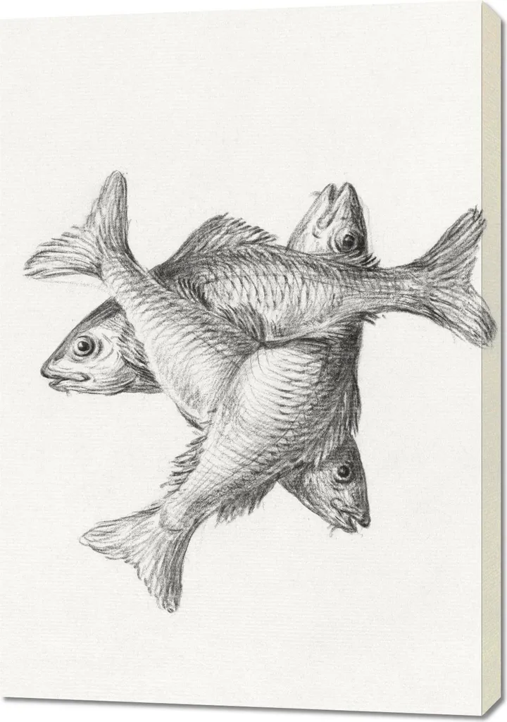 Vendita Quadro 70x100 Tre Pesci Jean Bernard | Poster Artistico Salotto