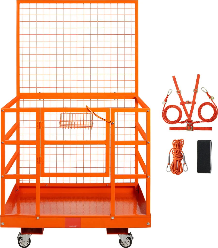 Cage de sécurité pour chariot élévateur SucceBuy de 635 kg jaune