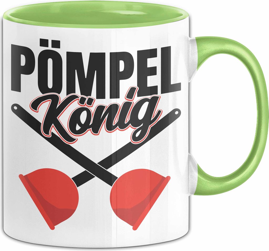 Klempner Tasse Geschenk Pömpel König Gas Wasser Heizung Klempner Installateur (Grün)