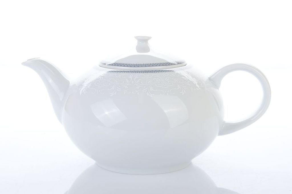 Théière, porcelaine, Opale, 1,20 l, dentelle blanche, bord Image du produit 