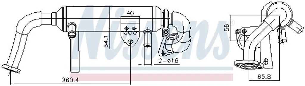 Refroidisseur Gaz d'Échappement EGR 1.9 M-JET Fiat Opel et Saab 1.9